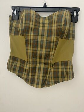 L.A.M.B. Plaid Corset Bustier Top | Structured Fit